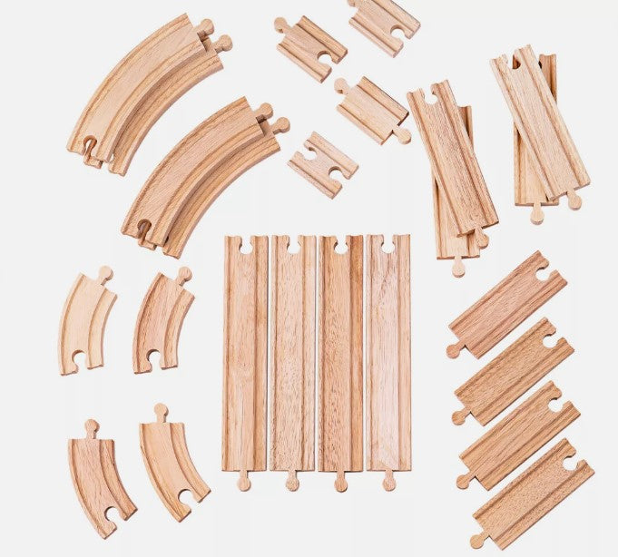 Big Jig Rails BJT057 Wooden Curves & Straights Expansion Track Set
