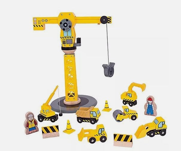 Big Jig Rails BJT200 Wooden Big Crane Construction Set