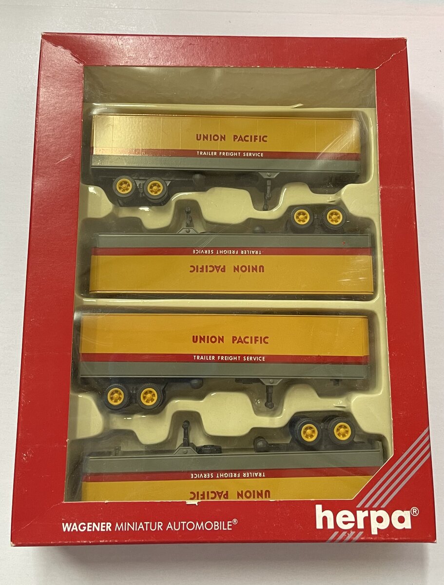 Herpa 7580 HO Scale Union Pacific Trailer (Pack of 4)