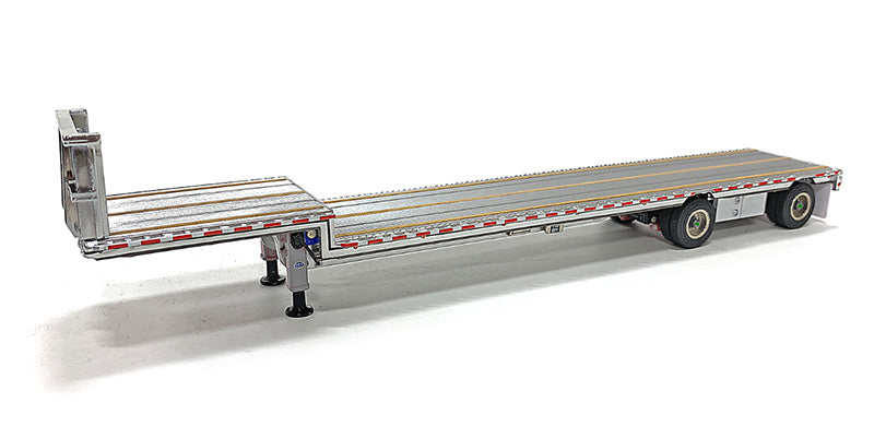 Weiss Brothers WBR027-1701 1:50 Aluminum/Silver East Drop Deck Flatbed Trailer