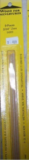 Northeastern Scale Models 5009 Wood Strips for Milled Siding 3/64