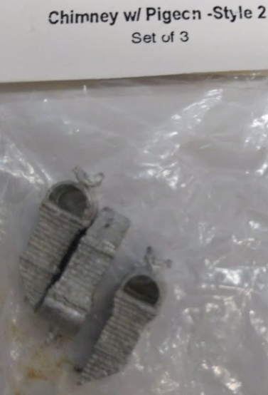 BEST 4329 Chimney W/Pigeon 2-Style Castings (Set of 3)