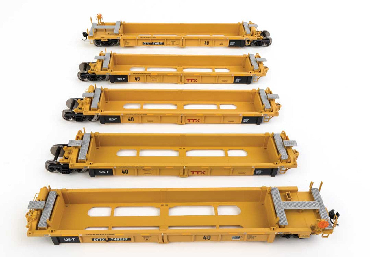 Walthers 910-55670 HO DTTX RTR Thrall Rebuilt 40' Well Car #748257 (Pack of 5)
