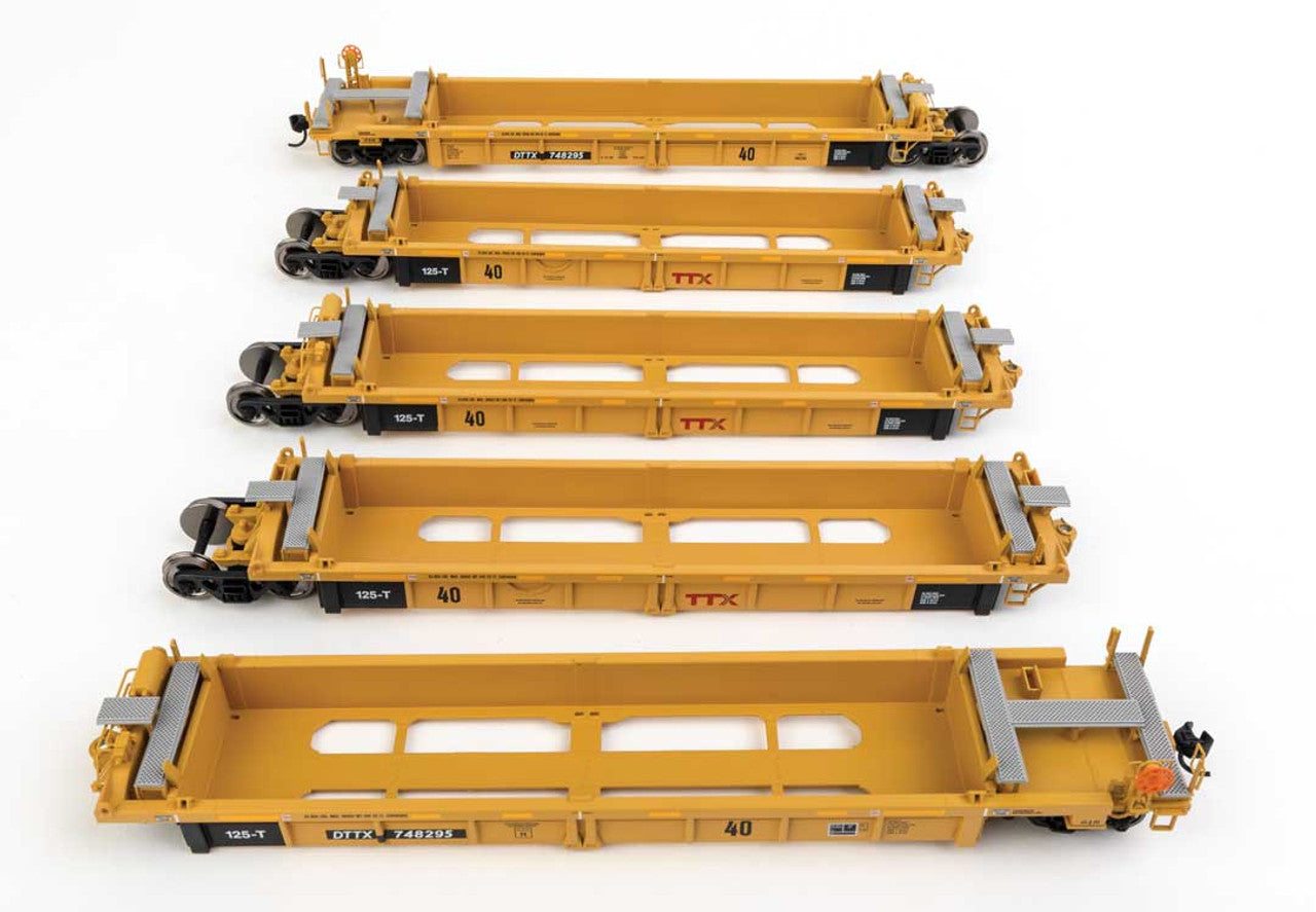 Walthers 910-55671 HO DTTX RTR Thrall Rebuilt 40' Well Car #748295 (Pack of 5)