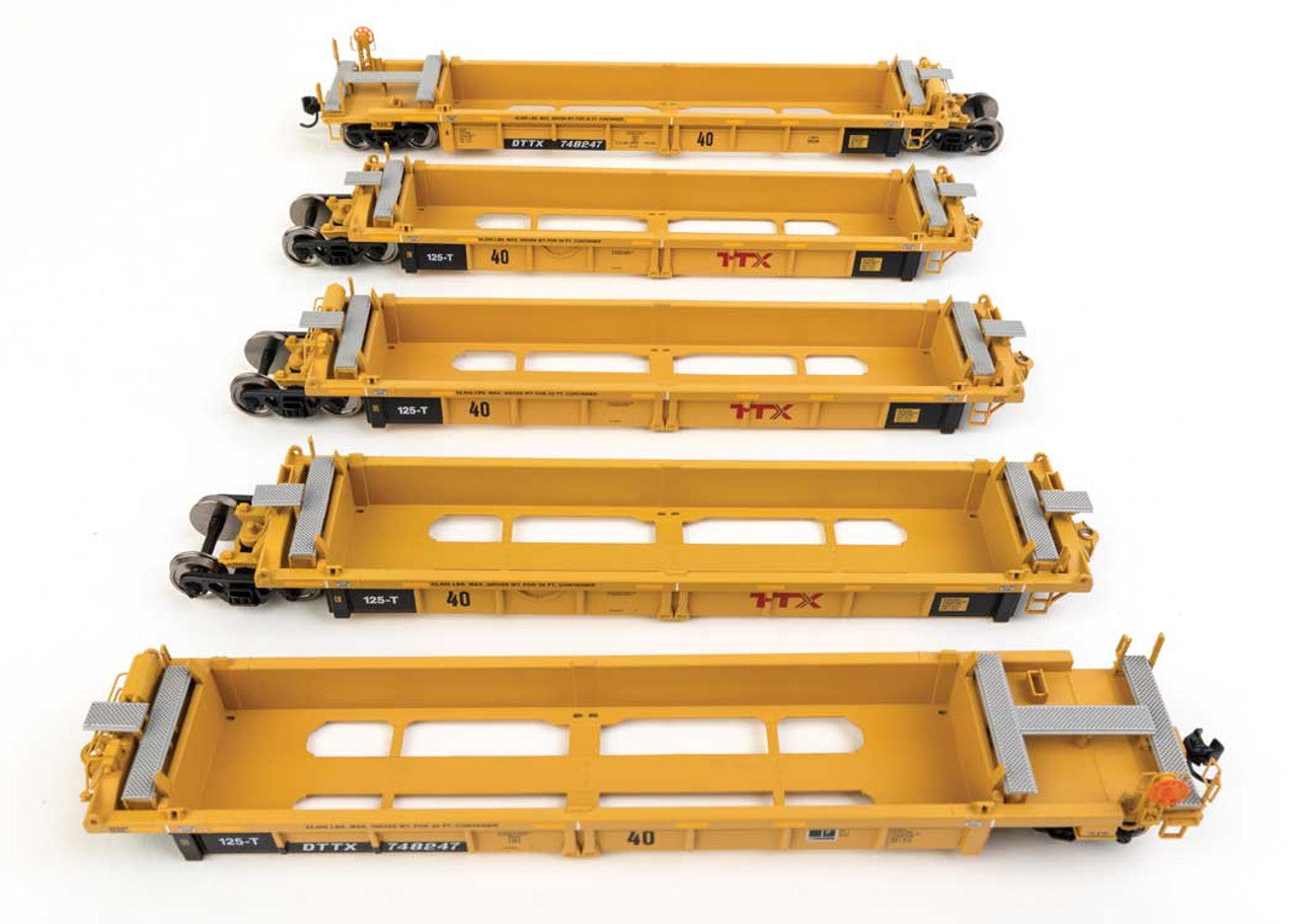Walthers 910-55673 HO DTTX RTR Thrall Rebuilt 40' Well Car #748247 (Pack of 5)