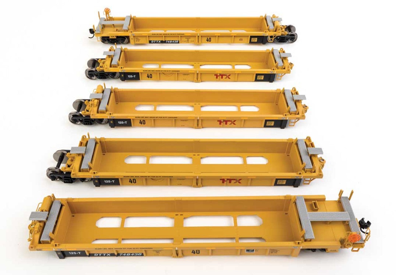 Walthers 910-55675 HO DTTX RTR Thrall Rebuilt 40' Well Car #748438 (Pack of 5)
