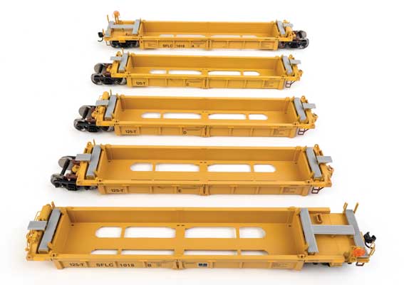 Walthers 910-55676 HO SFLC RTR Thrall Rebuilt 40' Well Car #1018 (Pack of 5)