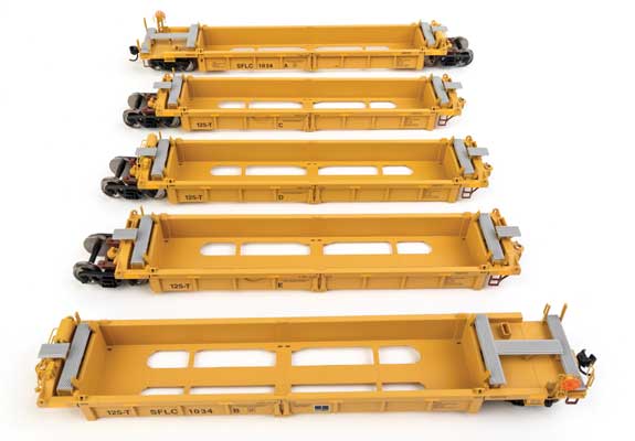 Walthers 910-55677 HO SFLC RTR Thrall Rebuilt 40' Well Car #1034 (Pack of 5)