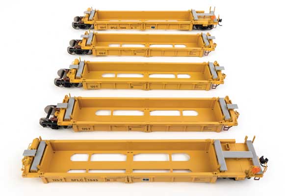 Walthers 910-55678 HO SFLC RTR Thrall Rebuilt 40' Well Car #1045 (Pack of 5)