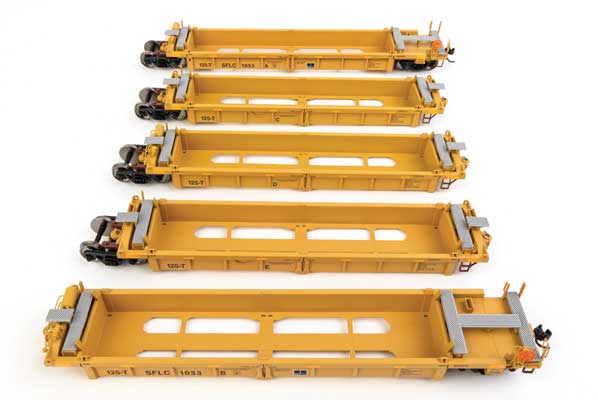 Walthers 910-55679 HO SFLC RTR Thrall Rebuilt 40' Well Car #1053 (Pack of 5)