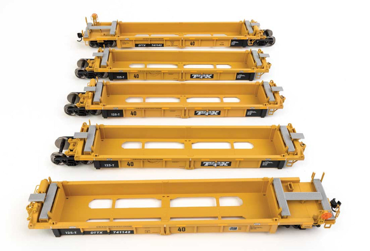 Walthers 910-55666 HO DTTX RTR Thrall Rebuilt 40' Well Car #741142 (Pack of 5)