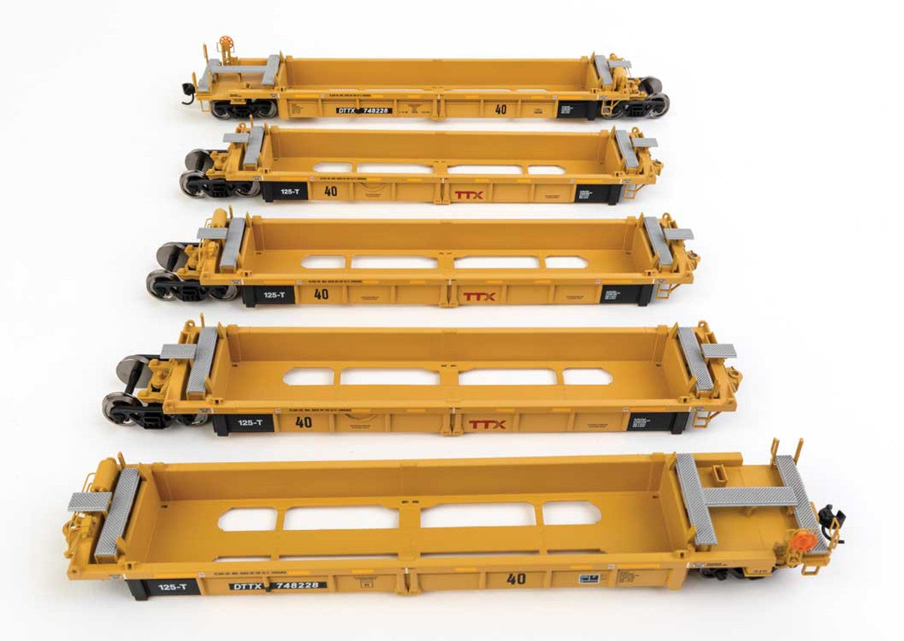 Walthers 910-55669 HO DTTX RTR Thrall Rebuilt 40' Well Car #748228 (Pack of 5)