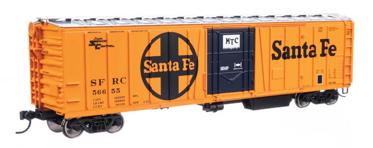 Walthers 910-3775 HO ATSF RTR 50' AAR Mechanical Refrigerator Car #56655