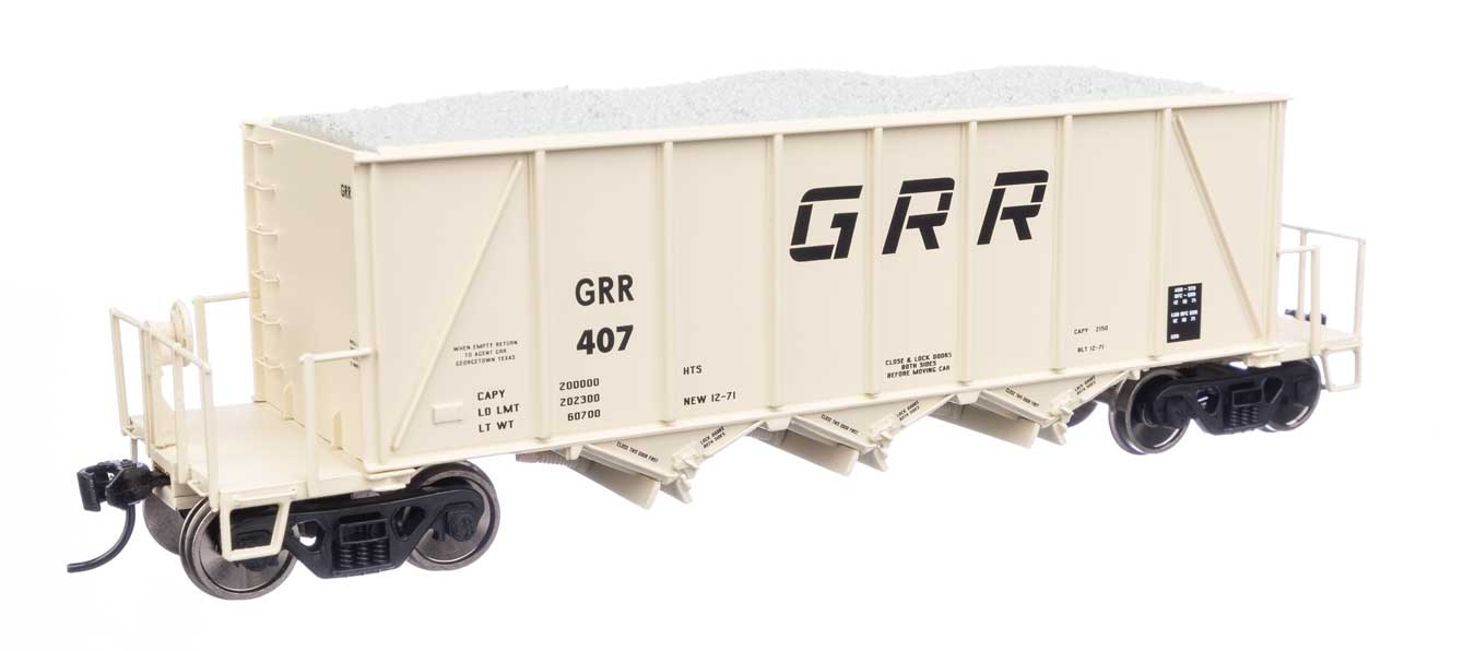 Walthers 920-106040 HO GRR RTR 40' Ortner 100-Ton Open Aggregate Hopper #407