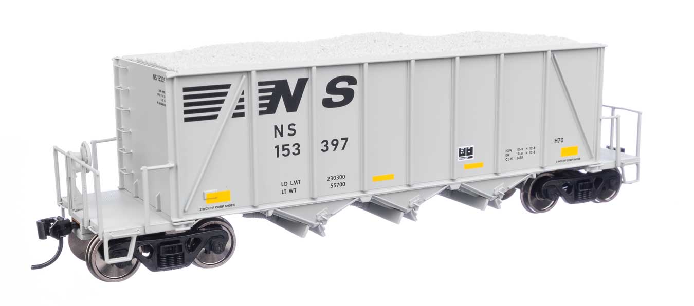 Walthers 920-106045 HO NS RTR 40' Ortner 100-Ton Open Aggregate Hopper #153397