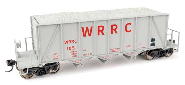 Walthers 920-106046 HO WRRC RTR 40' Ortner 100-Ton Open Aggregate Hopper #105