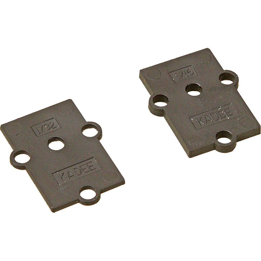 Kadee 851 O #817 or #819 Gearbox 1/16" & 1/32" Black Plastic Shims