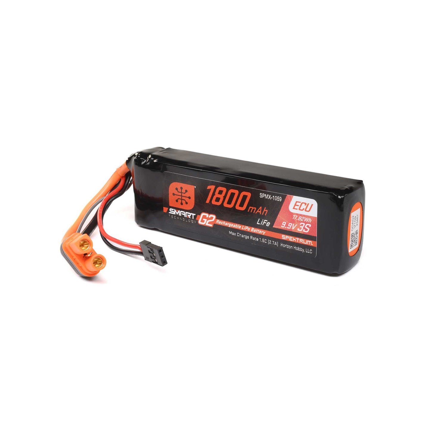 Spektrum SPMX-1059 IC3 9.9V 1800mAh 3S 10C Smart G2 ECU LiFe Battery