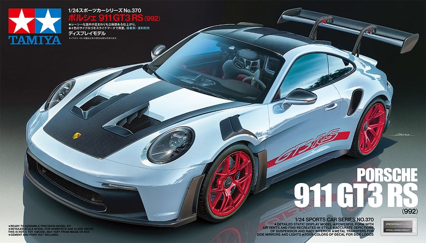 Tamiya 24370 1:24 Porsche 911 GT3 RS 992 Sports Car Plastic Model Kit