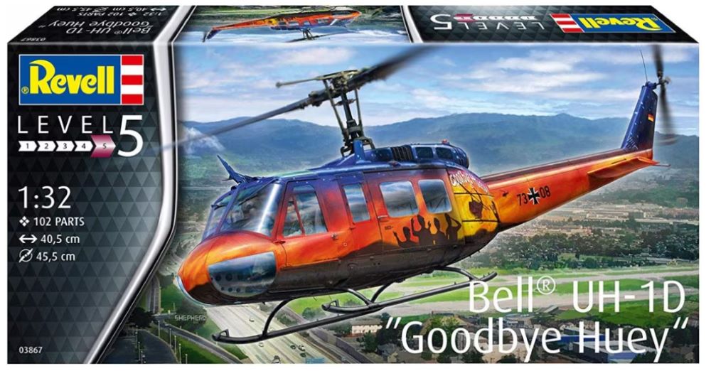 Revell of Germany 03867 1:32 Goodbye Huey Bell UH-1D Helicopter Plastic Kit