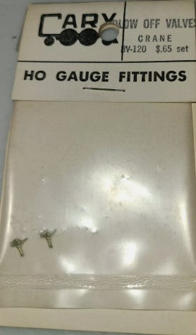 Cary Loco Works BV-120 HO Gauge Low Off Valves Crane (Pack of 2)