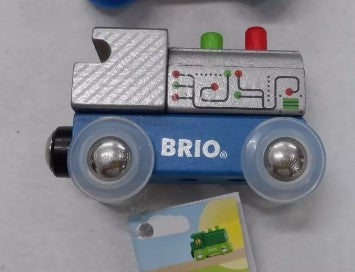 Brio 33841 Wooden Silver & Blue Engine Train Car
