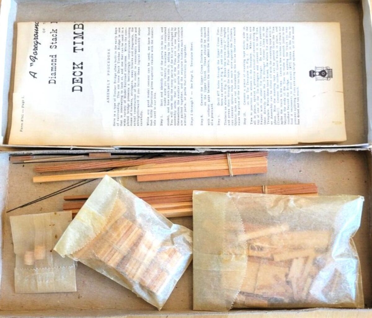 Ayres Scale Models 761 HO Scale Deck Timber Bridge Kit