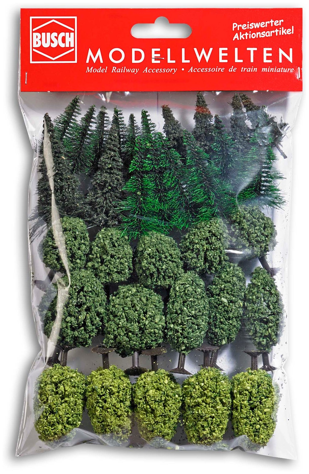 Busch 6588 N/TT Mixed Forest Trees (Set of 33)