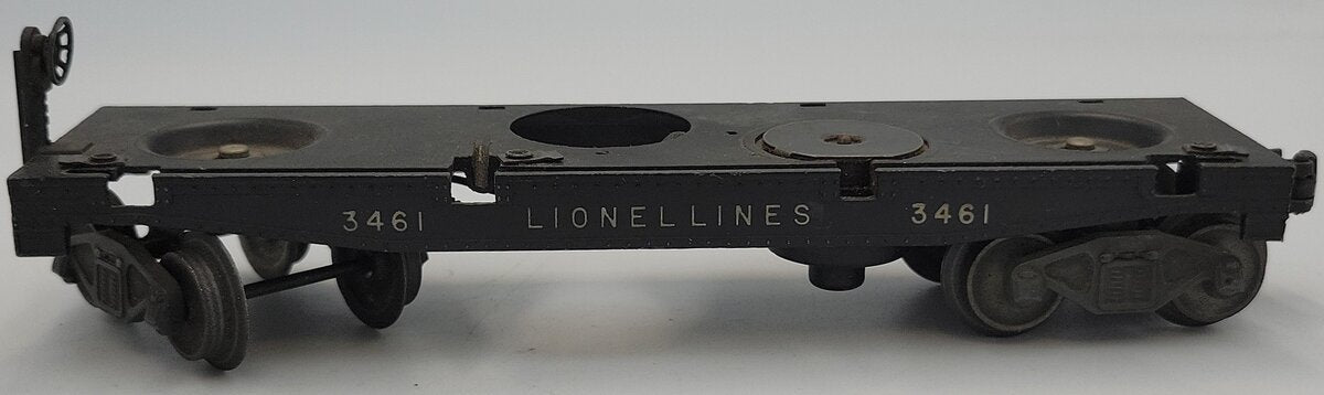 Lionel 3461 O Gauge Metal Log Dump Car Frame with Trucks and Brake