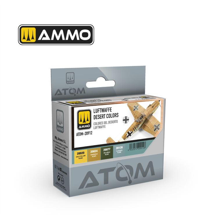 Mig Jimenez 20912 Atom: Luftwaffe Desert Acrylic Paints (Set of 4)