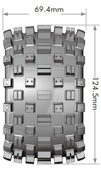 Louise R/C L-T3275SX 1:10 MT-Rock Soft Monster Truck Tires