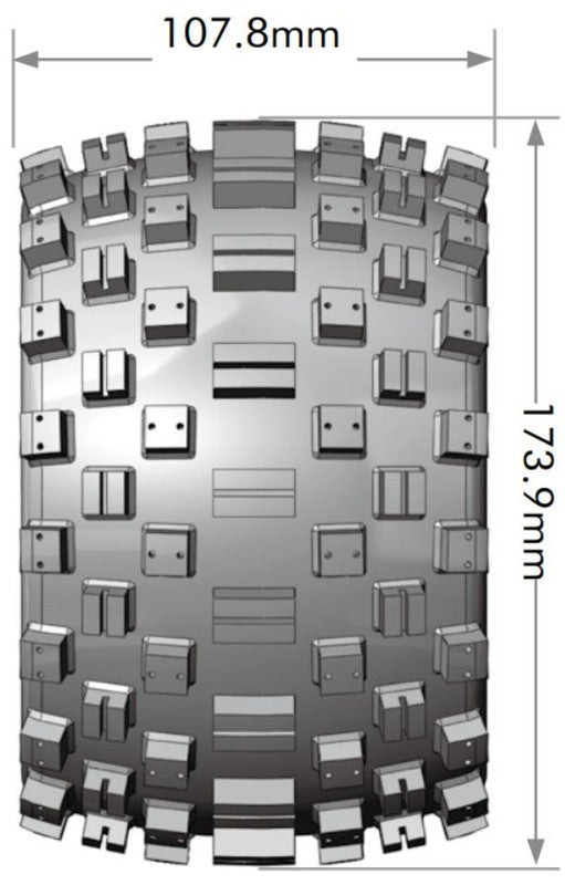 Louise R/C L-T3277X 1:8 MT-Rock Sport Monster Truck Tires