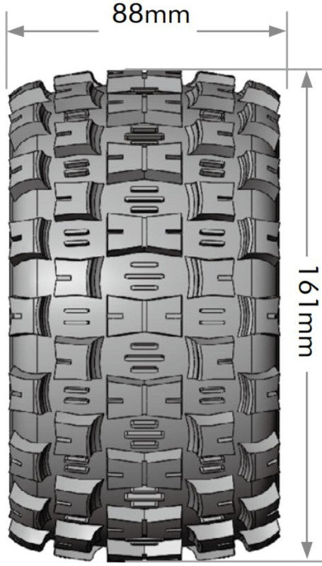 Louise R/C L-T3327X 1:8 MFT ST-Mcross Sport Stadium Truck Tires