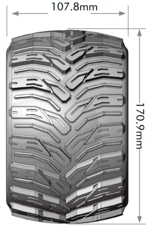 Louise R/C L-T3220X 1:8 MT-Cyclone Sport Monster Truck Tires
