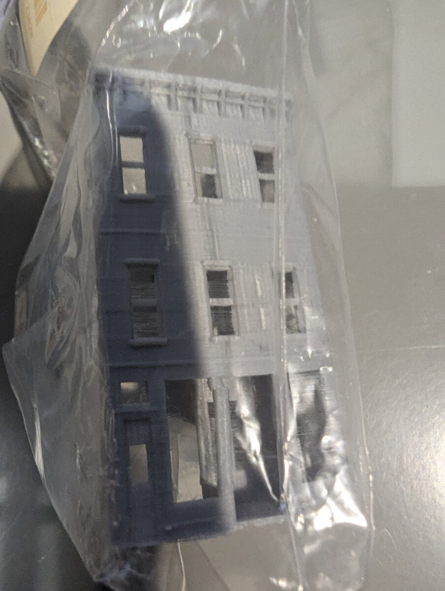 CrutchForm Z302R Z Scale 3D Printed Undecorated Plastic Building
