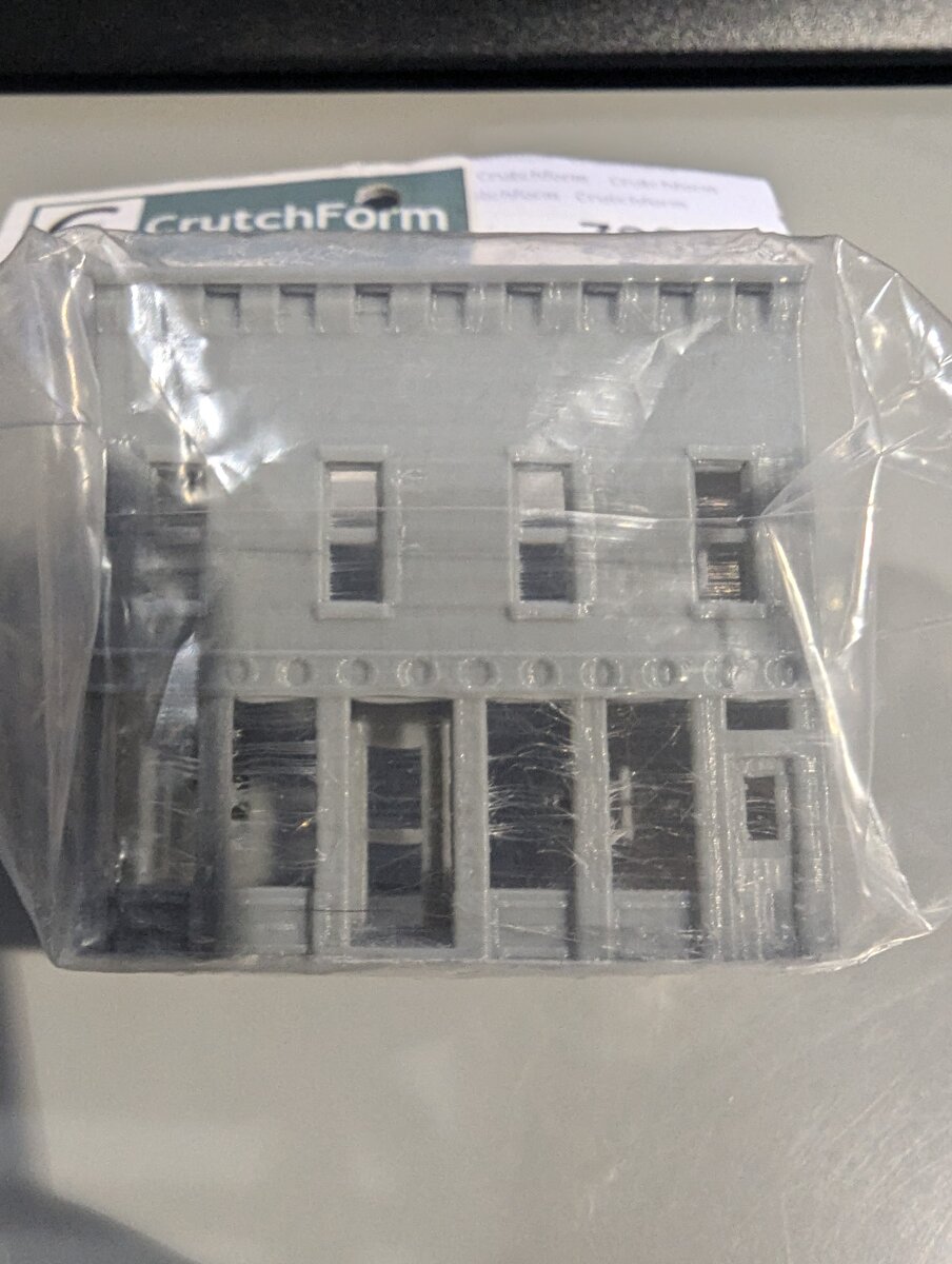 CrutchForm Z208R Z Scale 3D Printed Undecorated Plastic Building