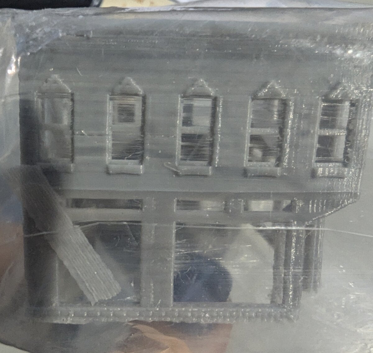 CrutchForm Z203L Z Scale 3D Printed Undecorated Plastic Store Building