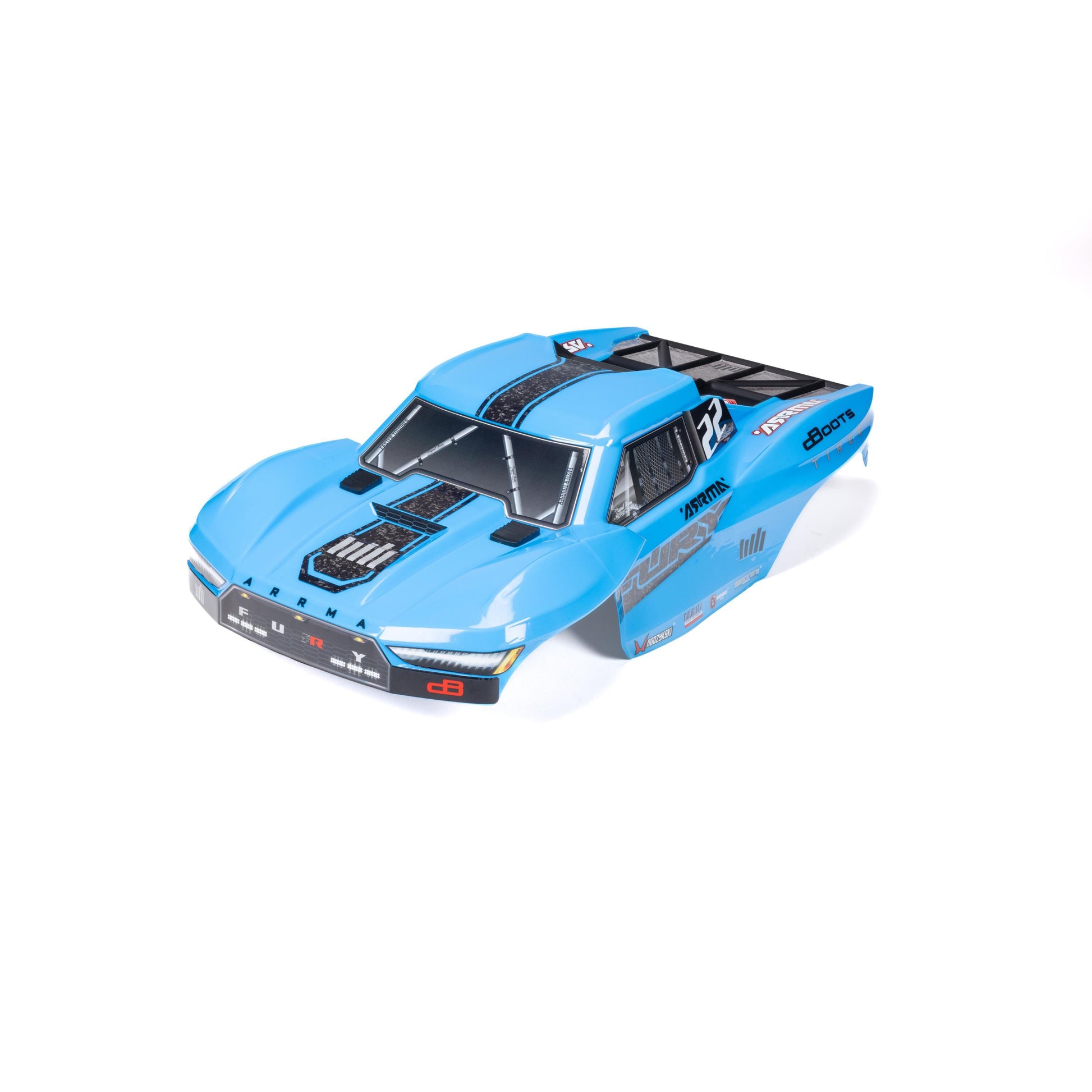 ARRMA ARA-1583 1:10 FURY 2WD Blue Clipless Painted Trimmed Decaled Body Set