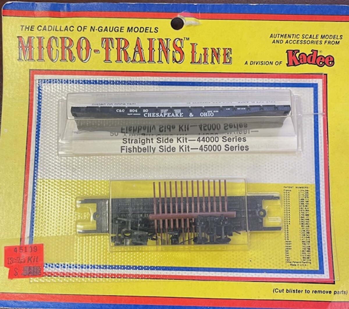 Kadee 081684-1 N Micro-Trains Line Chesapeake & Ohio Flat Car Kit #45109