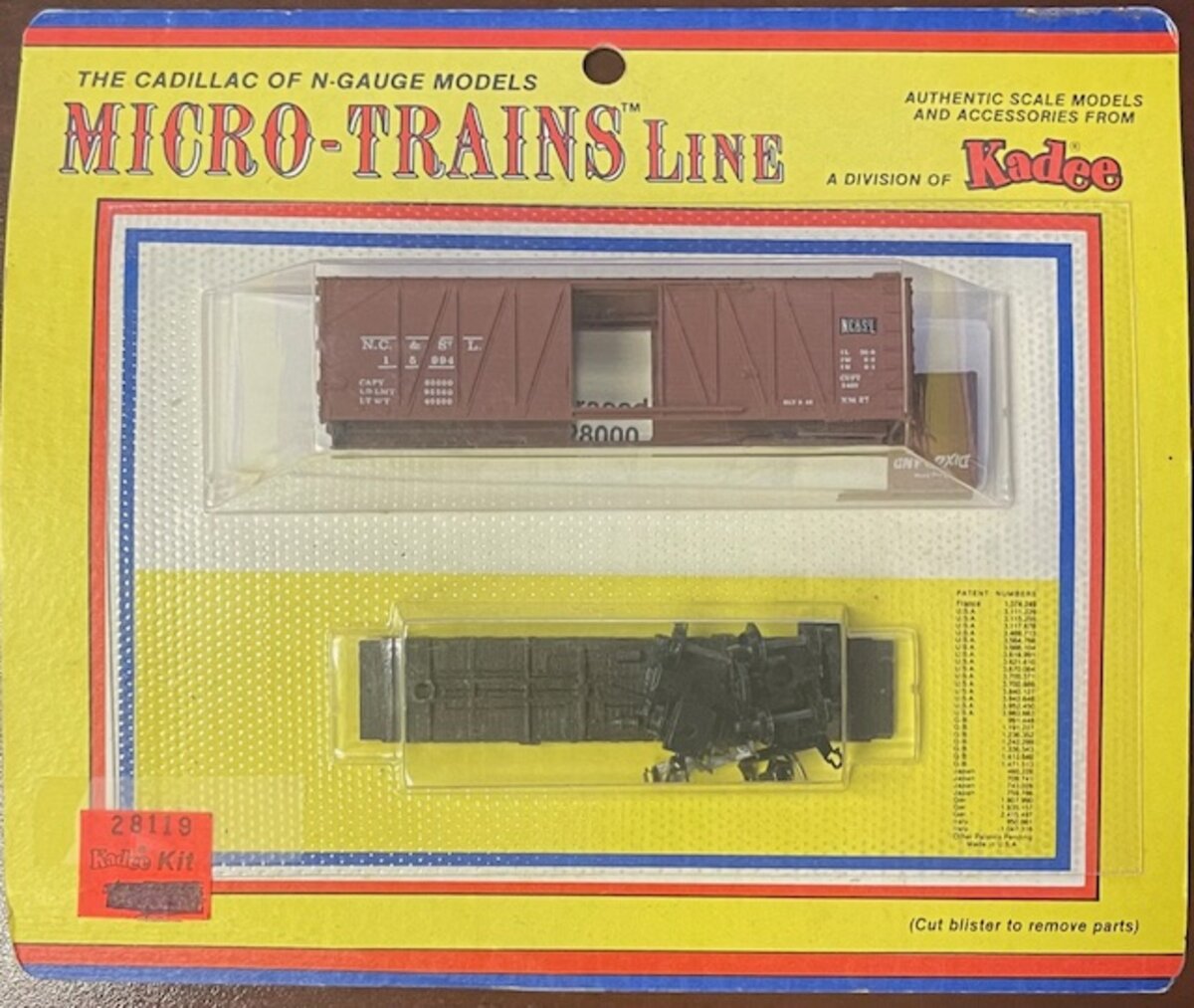 Kadee 012783-1 N Micro-Trains Line N.C.&S.L. Box Car Kit