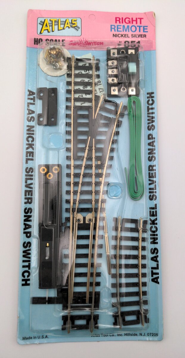 Atlas 851 HO Code 100 Nickel Silver Right Remote Snap-Switch
