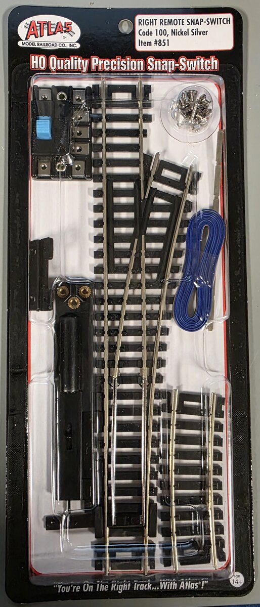 Atlas 851 HO Code 100 Nickel Silver Right Remote Snap-Switch