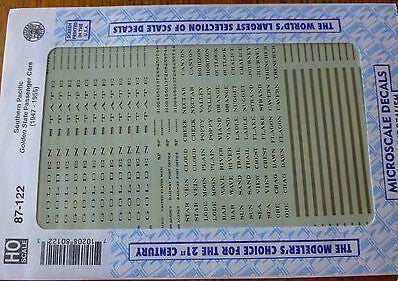 Microscale 87-122 HO S.P. RSGR. Golden State Decal Set