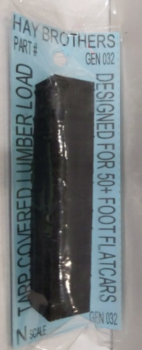Haybros GEN 032 N Scale Tarp Covered Lumber Load Designed For 50+ Foot Flatcar