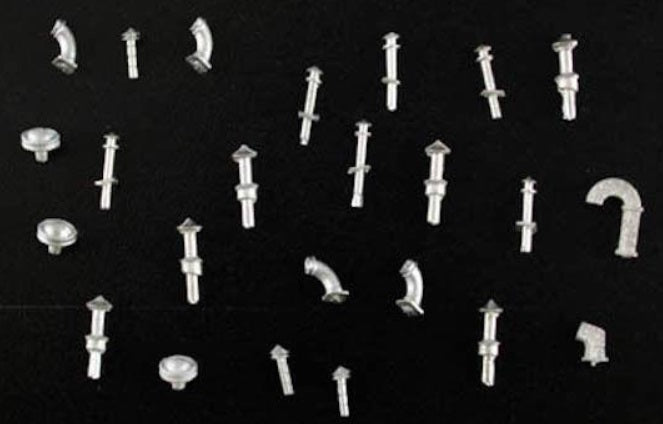 Model Tech Studios D1097 N Scale Bulk Pack of Industrial Rooftop Variety Vents