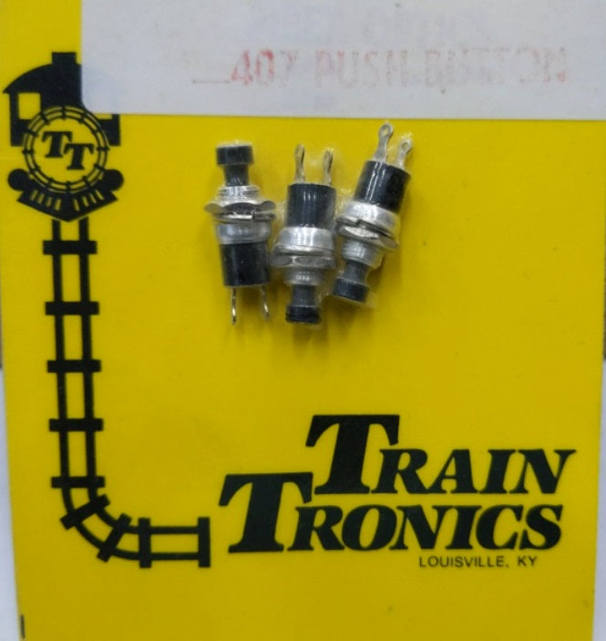 Train Tronics 407 Black Push Button (Pack of 3)