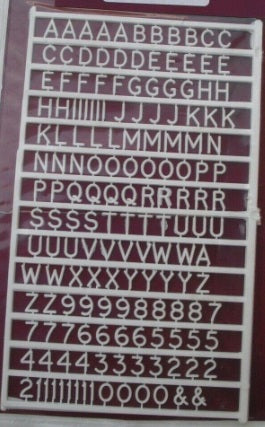 Slater's 1106 White Plastic Letters & Numerals 6 mm High