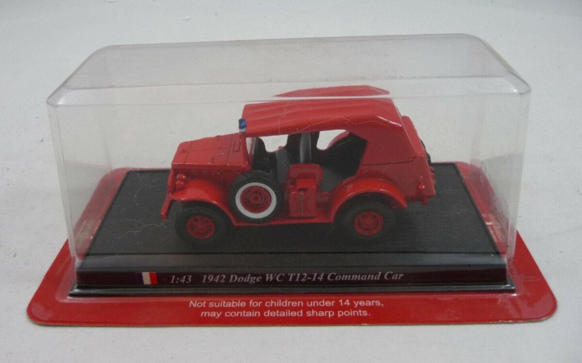 Del Prado 1942 1:43 '42 Red Dodge WC T12-14 Command Car
