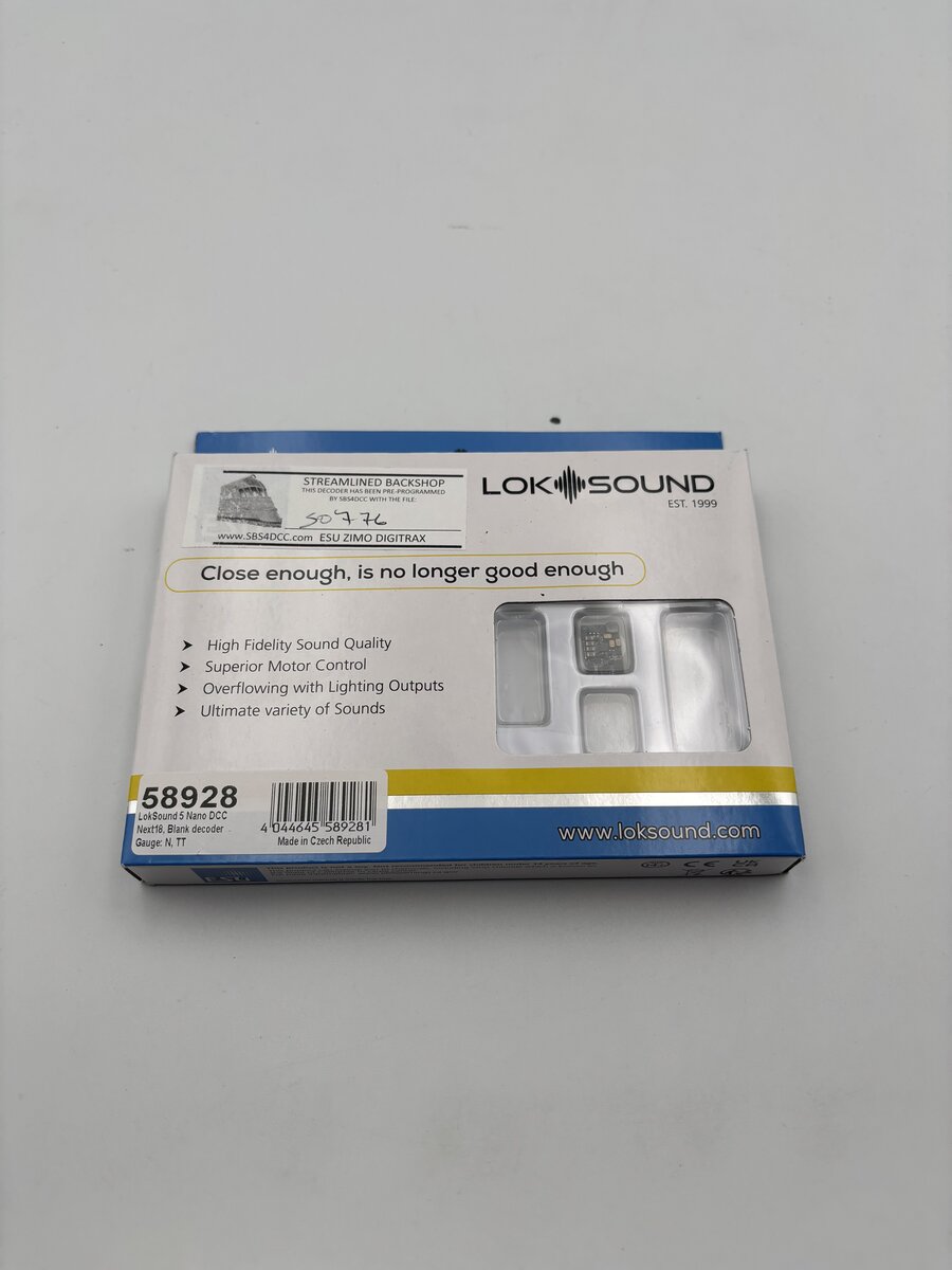 ESU 58928 N Next18 Interface LokSound 5 Nano DCC Sound & Control Decoder