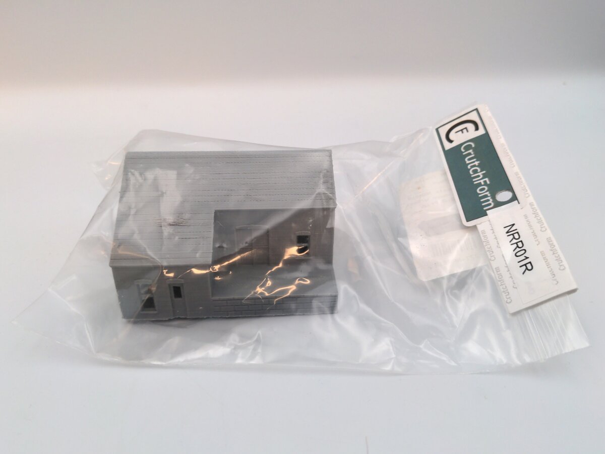 CrutchForm ZRR01R N Scale 3D Printed Warehouse w/Dock Building